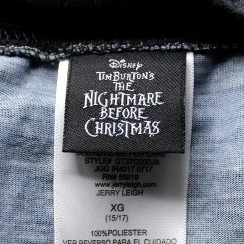 Disney Nightmare Before Christmas Shirt Jack And Sally Size Juniors XL 15-17 - Picture 9 of 10